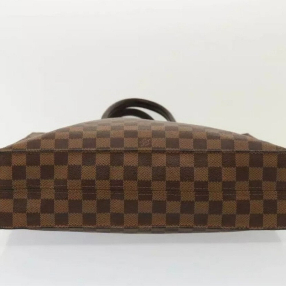 Louis Vuitton Brown Tan Sac Plat Tote Bag with Iconic Damier Ebene Coated Canvas - Picture 5 of 10